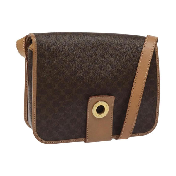 Celine Vintage Macadam Shoulder Bag Canvas and Leather Product Image