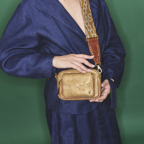 Baby Charly Bubble Leather Bag Antique Gold