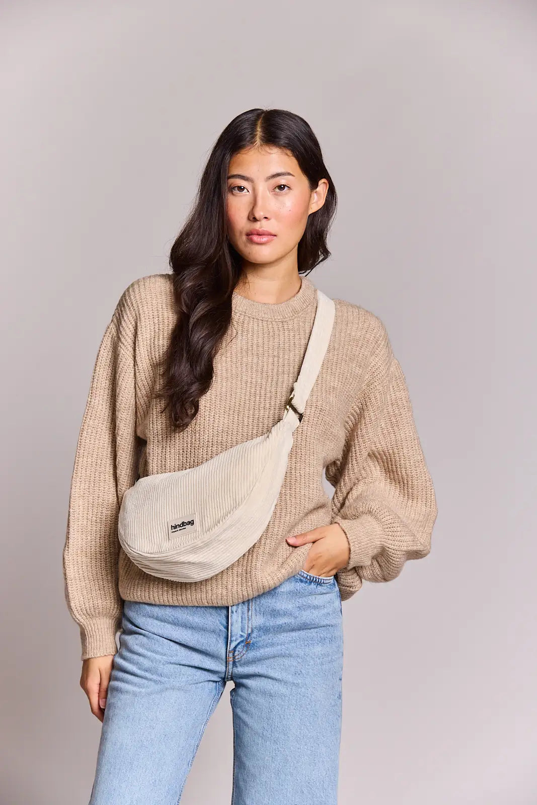 Heuptas Andrea - beige fluweel
