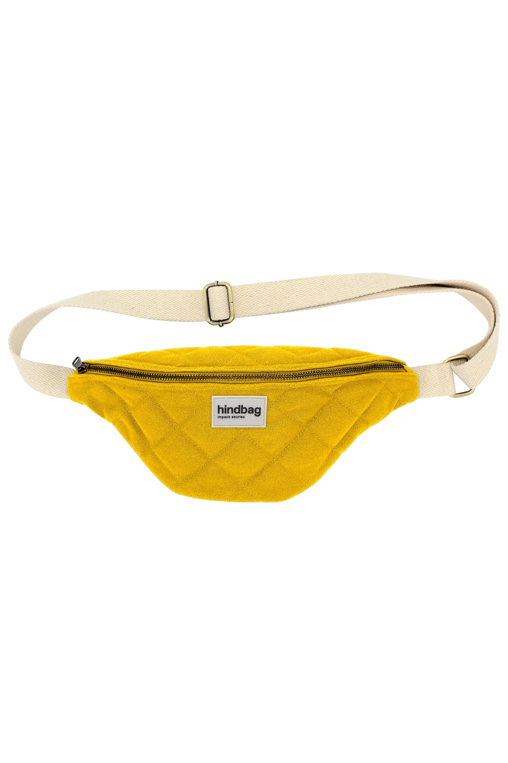 Olivia quilted bumbag saffron front packshot