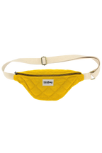 Olivia quilted bumbag saffron front packshot