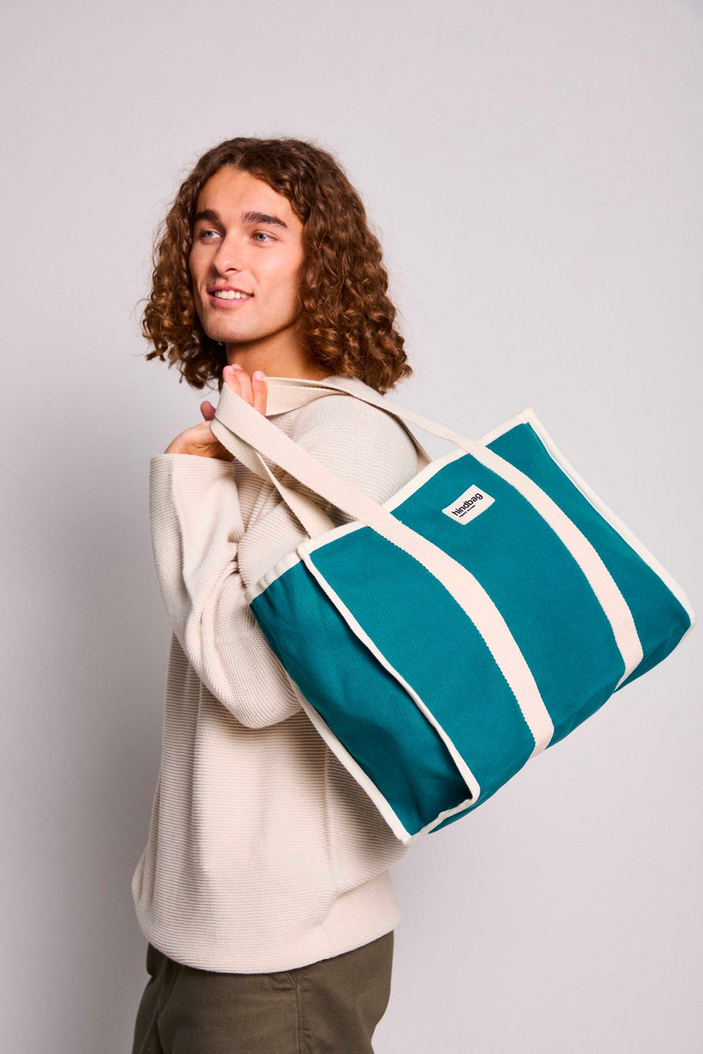 Shopper Oscar – Pfauenblau