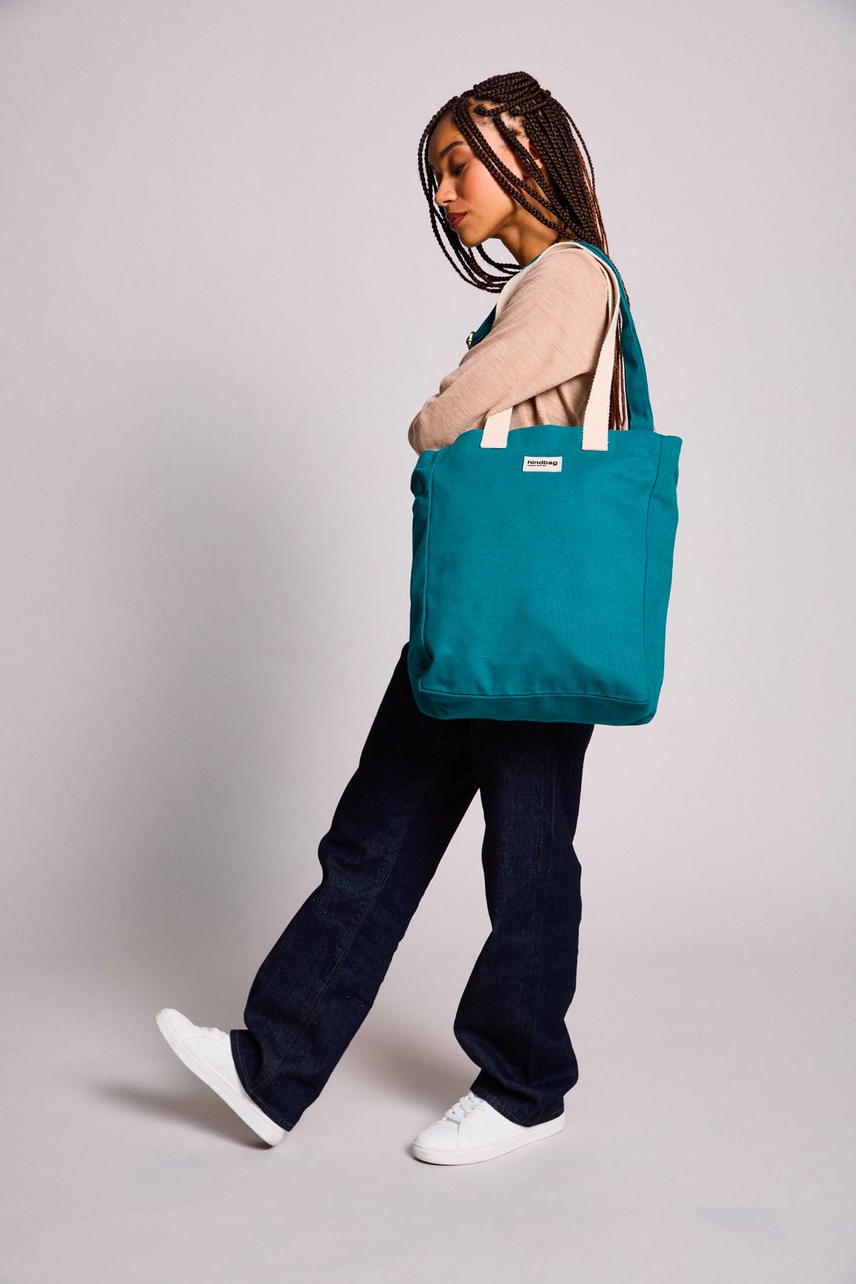 Paul Vertical Tote Bag - Peacock Blue