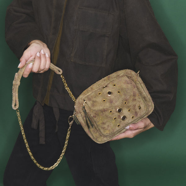 Charly Veau Velours Papyrus bag