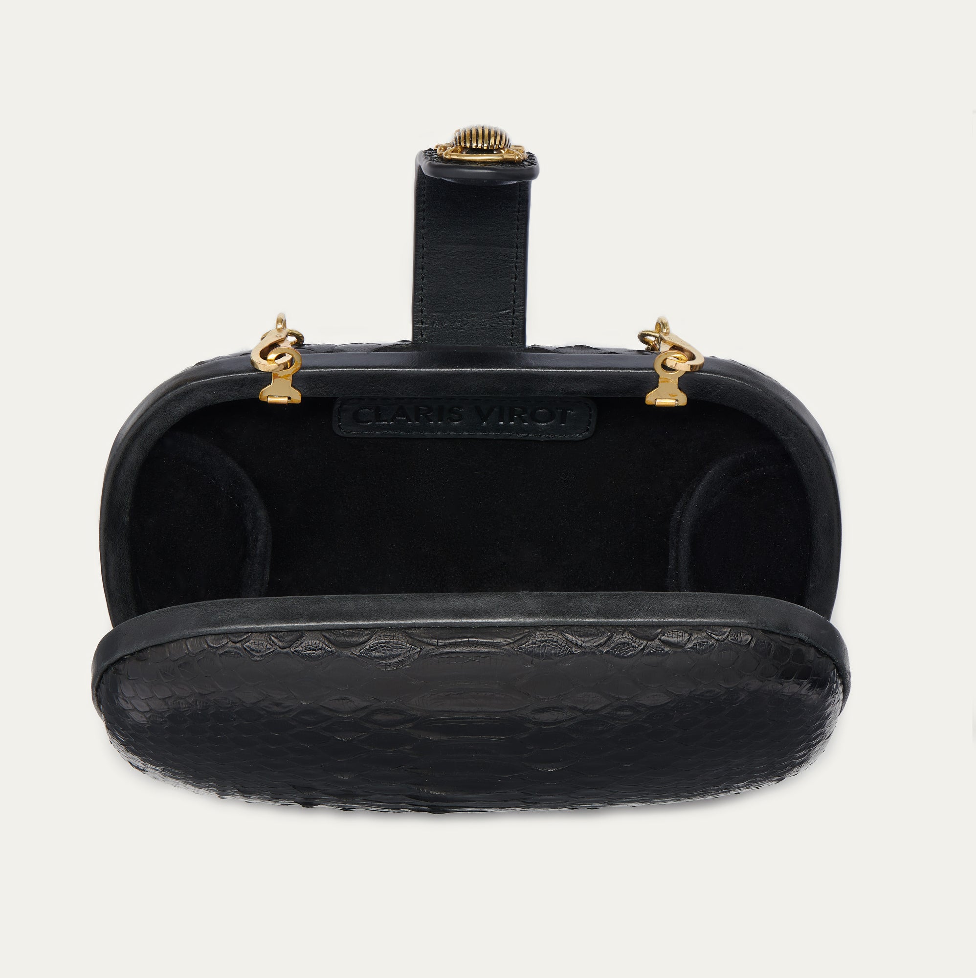 Chiara Python Bag Black