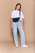 Andrea Half Moon Belt Bag - Navy