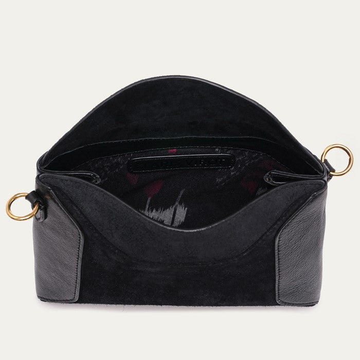 Mini Gaia Black Leather Bag