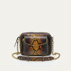 Bolso Charly De Pitón Ojo De Tigre