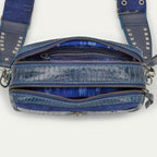 Bolso Lily De Pitón Azul Marino