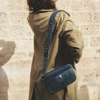 Bolso Lily De Pitón Azul Marino