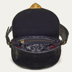 Bolso Victoria de Pitón Negro con Asa y Bandolera