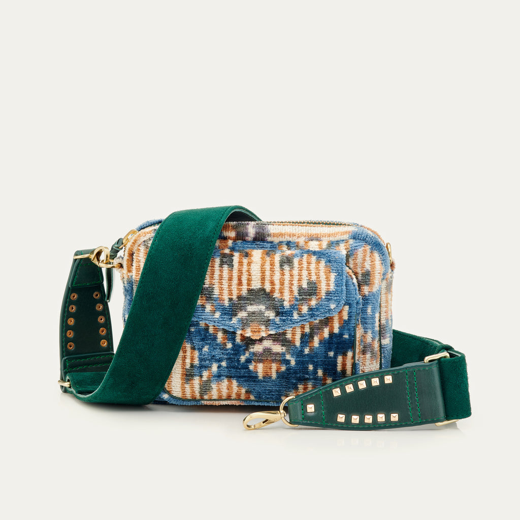 Bolso Charly Copo De Nieve De Terciopelo De Seda