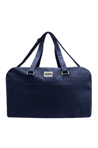 Productfoto voorkant van marineblauwe reistas Yves