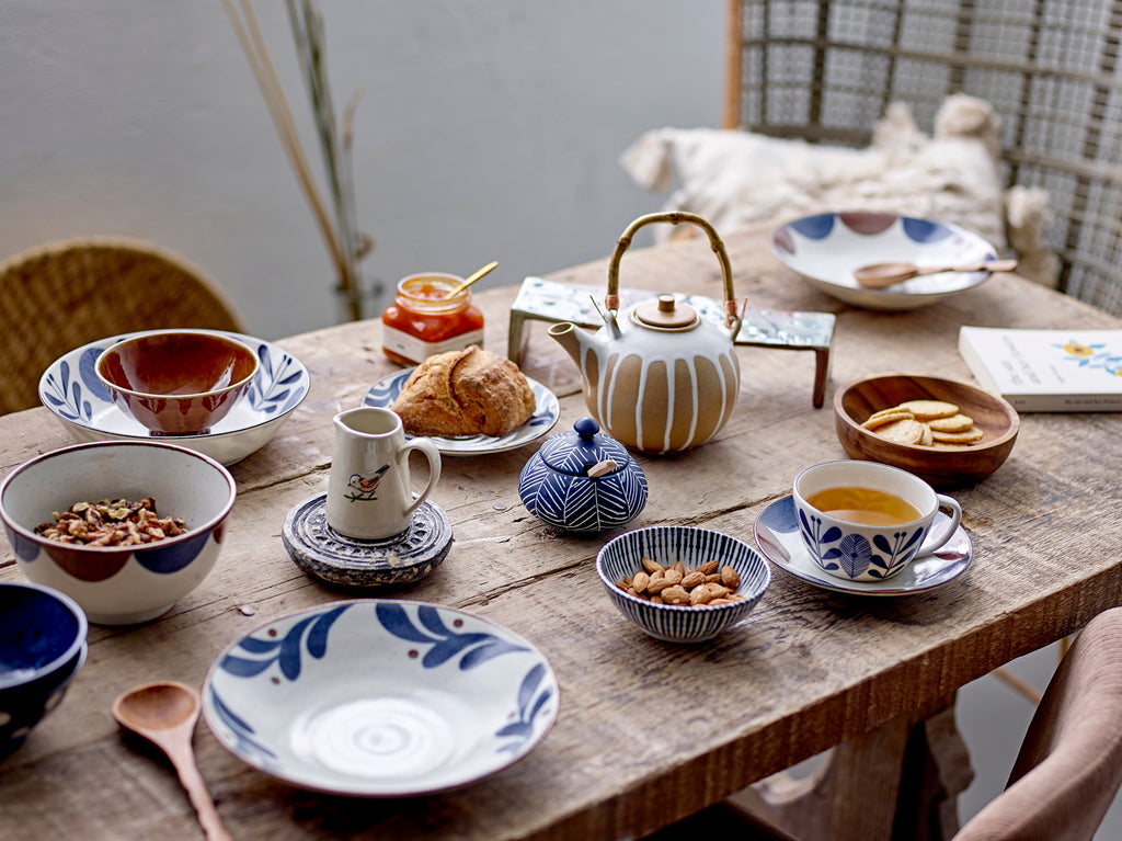 Camellia - Plato - Azul - Porcelana