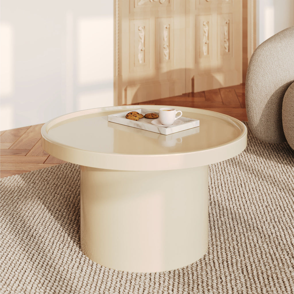 Nora - Mesa de centro de Mdf lacado blanco