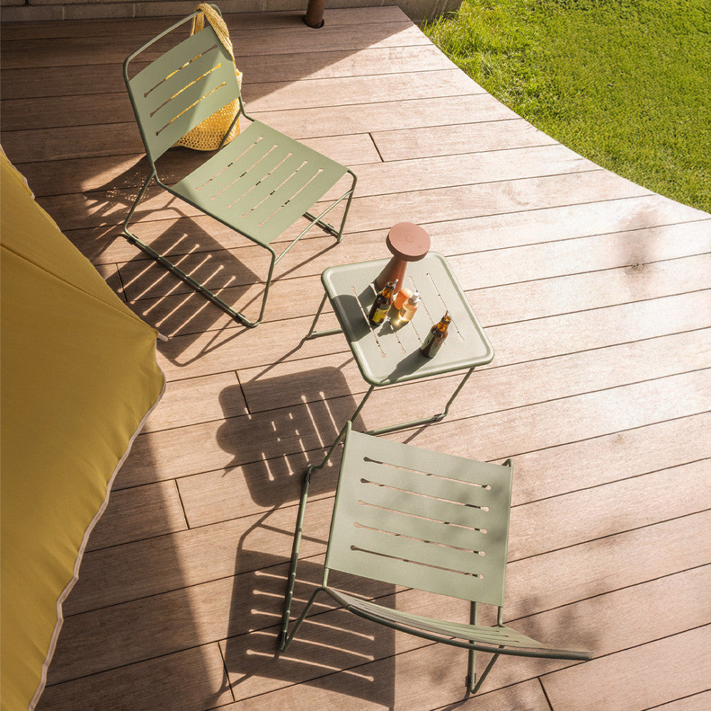 Solena - Conjunto de jardín para 2 personas - Metal - Verde