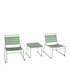 Solena - Conjunto de jardín para 2 personas - Metal - Verde