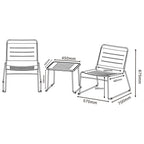 Solena - Salotto Da Giardino Per 2 Persone - Metallo - Beige