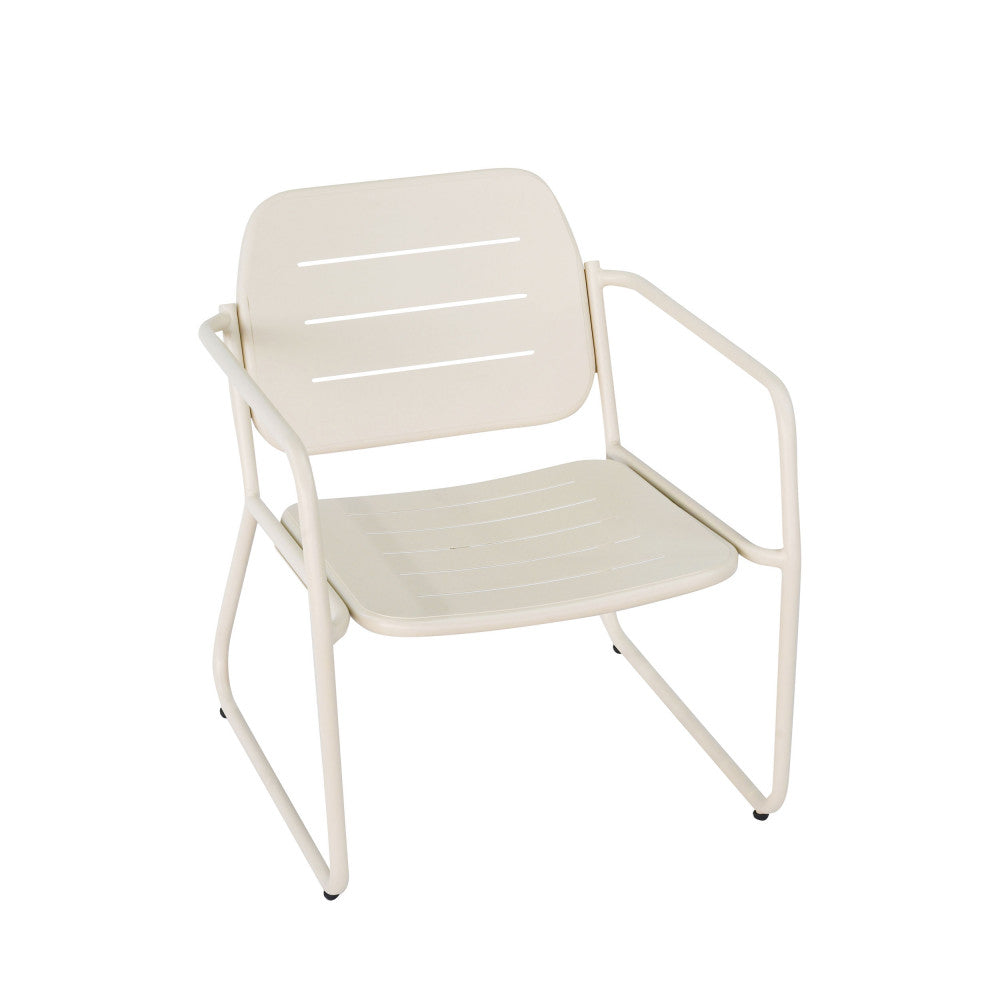 Zaro - Salotto da giardino 4 posti - Metallo - Beige