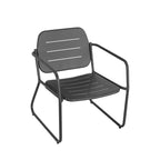 Zaro - Conjunto de jardín para 4 personas - Metal - Gris oscuro