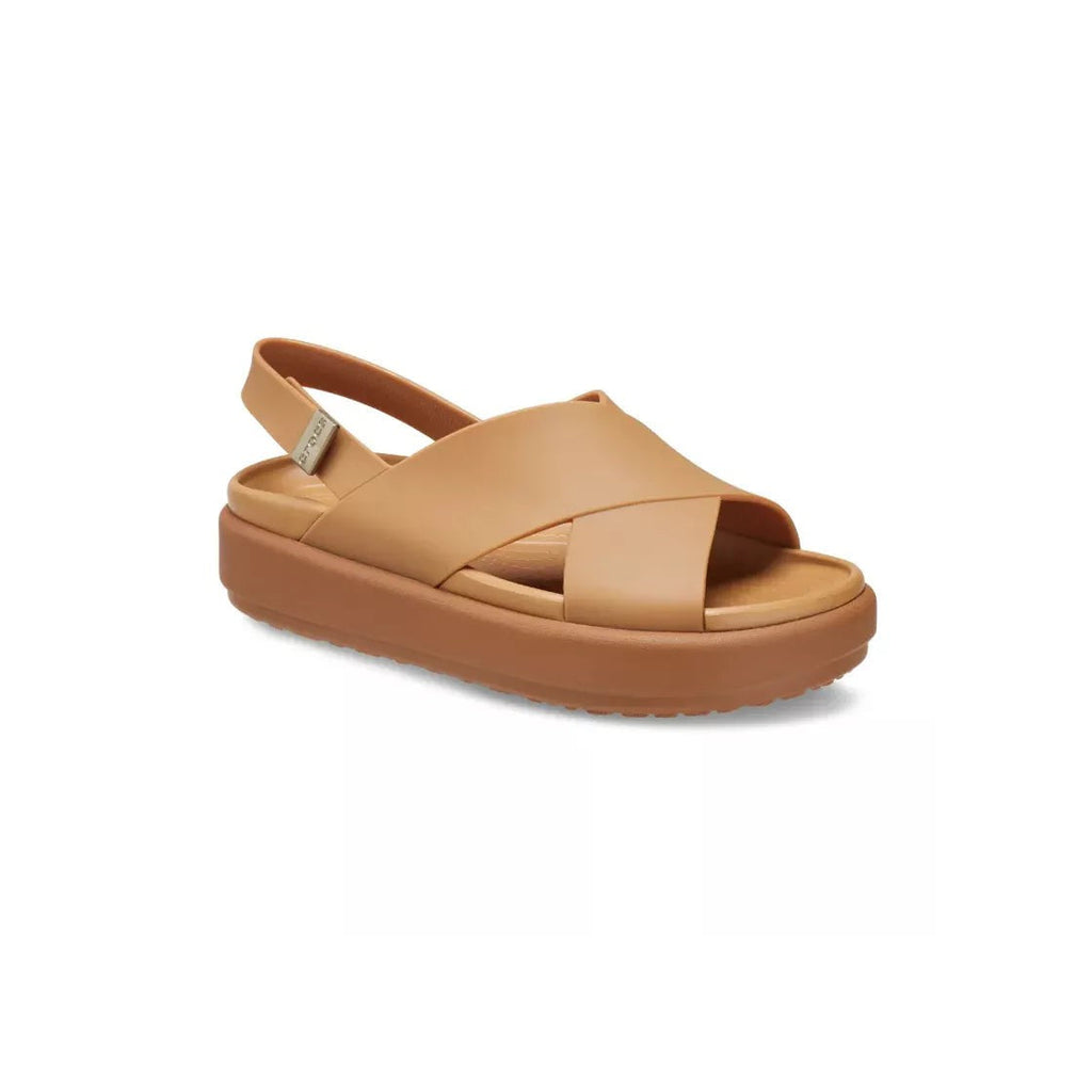 Crocs - Crocs Brooklyn Luxe Cross Strap Sandals - Brown