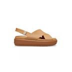 Crocs - Crocs Brooklyn Luxe Cross Strap Sandals - Brown