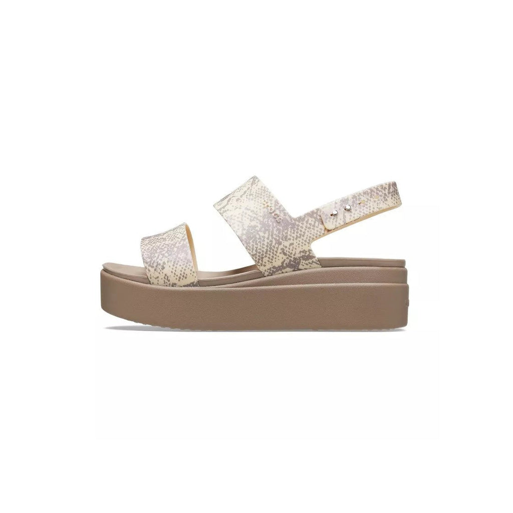 Crocs - Sandalias Crocs Brooklyn Snakelow Wdg - Beige