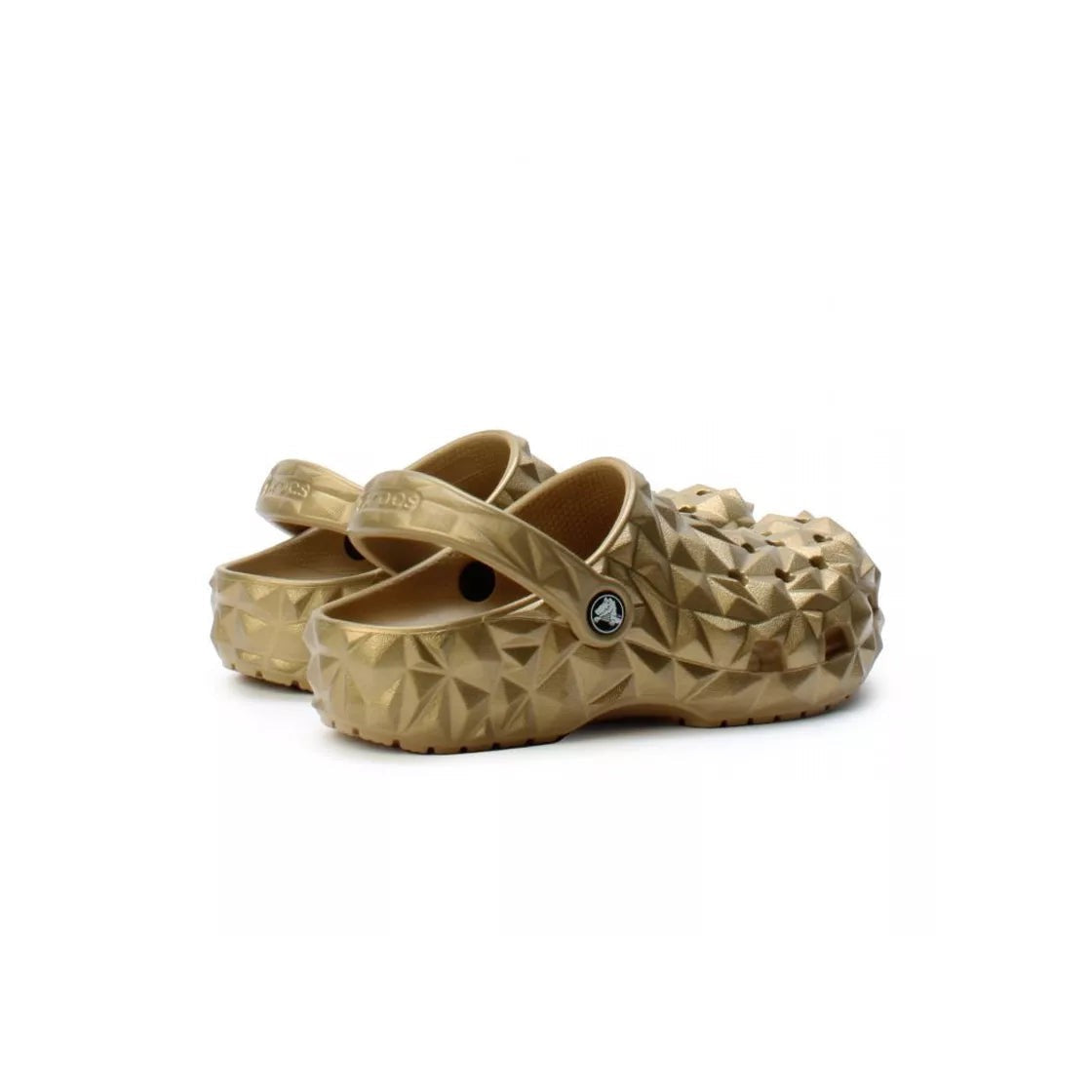Crocs - Sandalias Crocs Classic Metallic Geométricas - Dorado