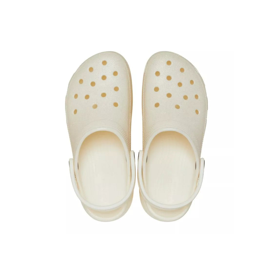 Crocs - Sandalias Crocs Classic Platform Glitter - Blanco