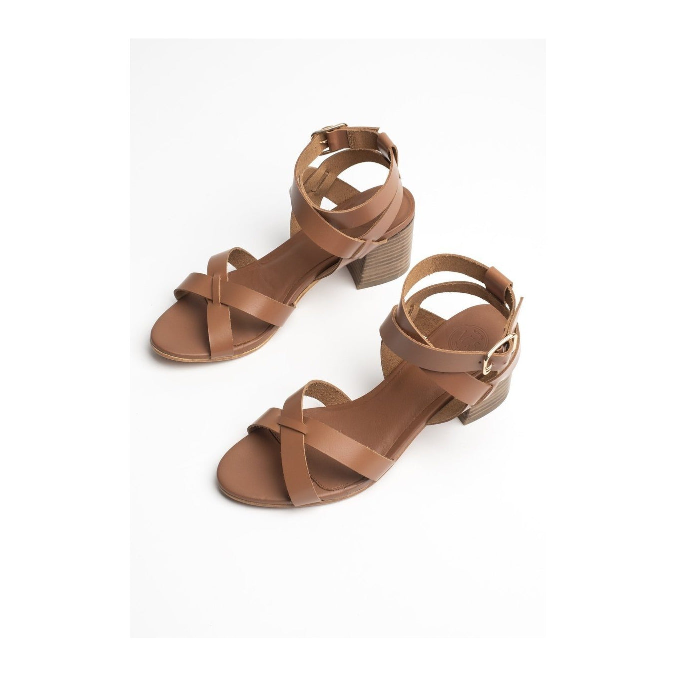White Sun - Sandales Talon Anaba - Marron Buff - Marron