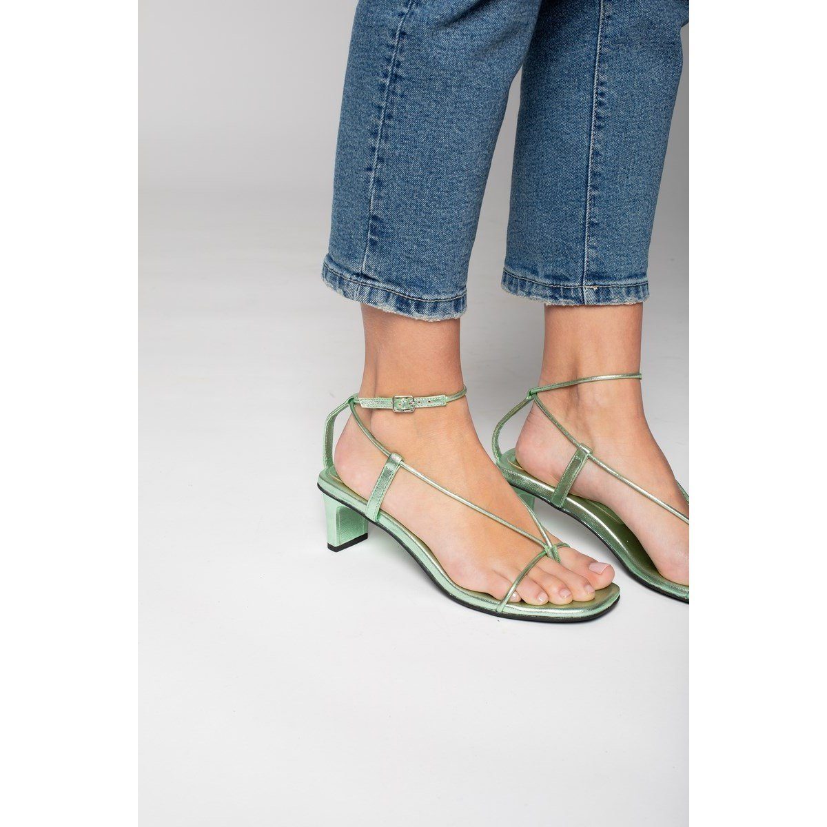 Sandalias de Tacón Chenoa - Menta - Mujer