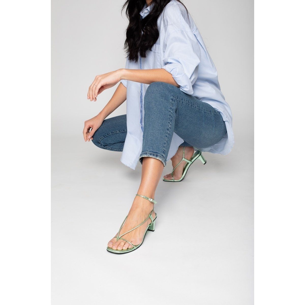Sandalias de Tacón Chenoa - Menta - Mujer