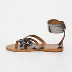 White Sun - Sandalias con cierre de tobillo Manoa - Pewter Croco - Mujer
