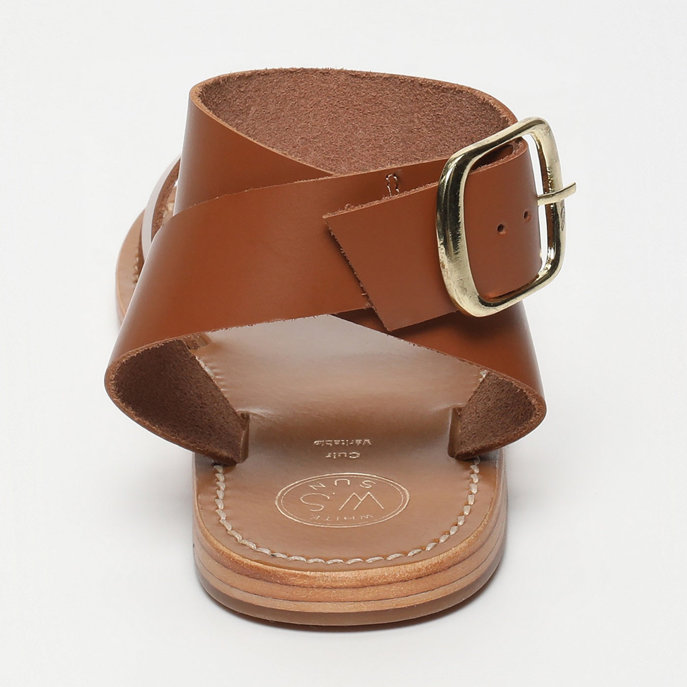 White Sun - Sandales Tahani - Camel Buff - Marron
