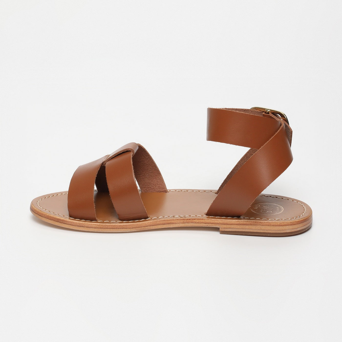 White Sun - Sandales Tahani - Camel Buff - Marron
