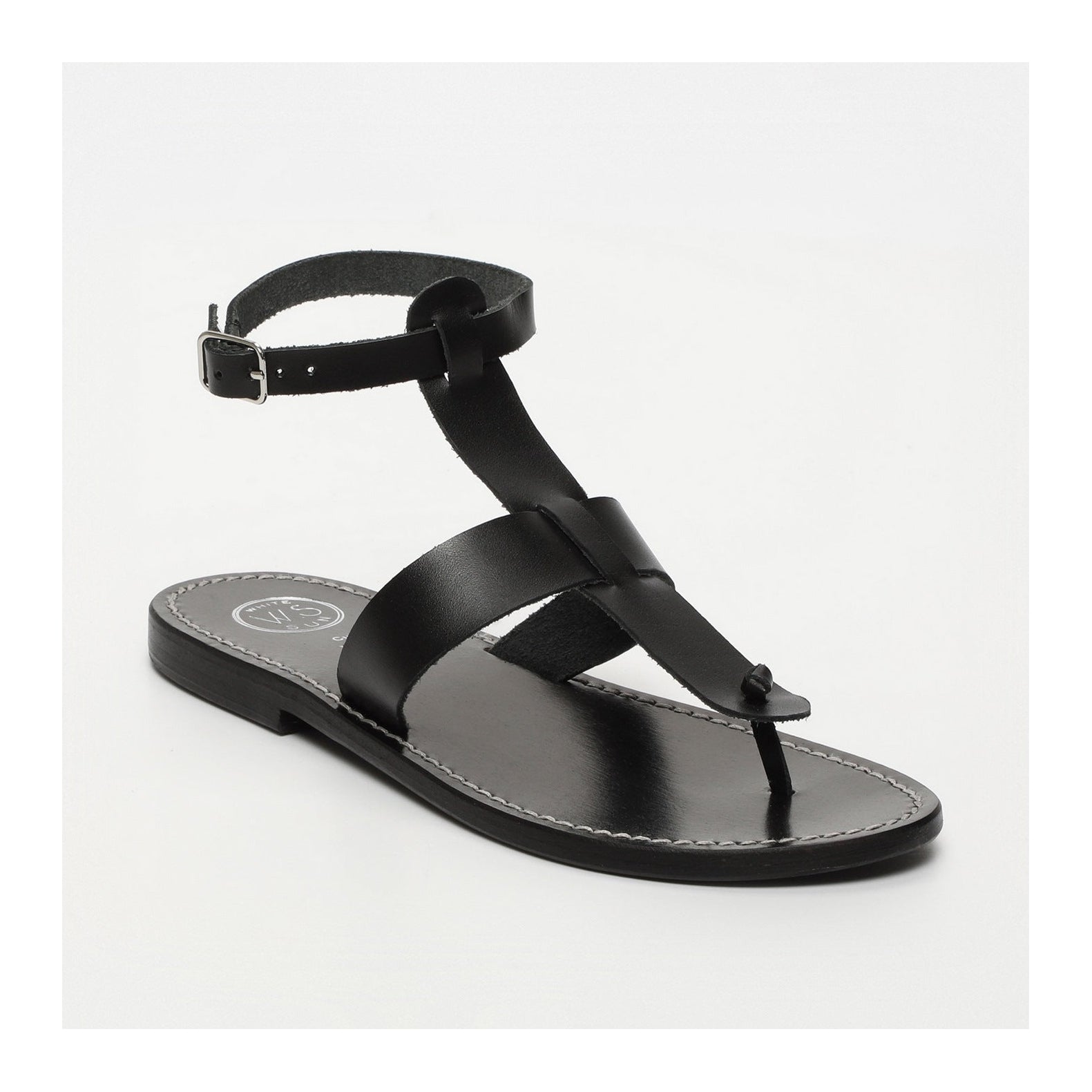 White Sun - Sandalias Trisha - Black Buff - Black