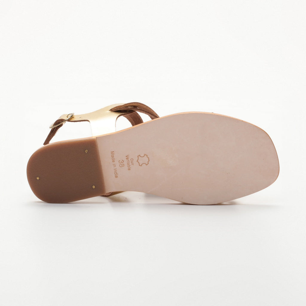 Les Bagatelles - Sandales Plates Champika - Dark - Gold