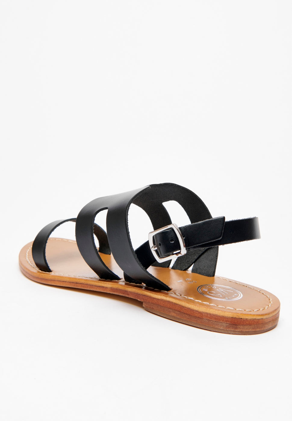 White Sun - Sandales Davitza - Black Buff - Black