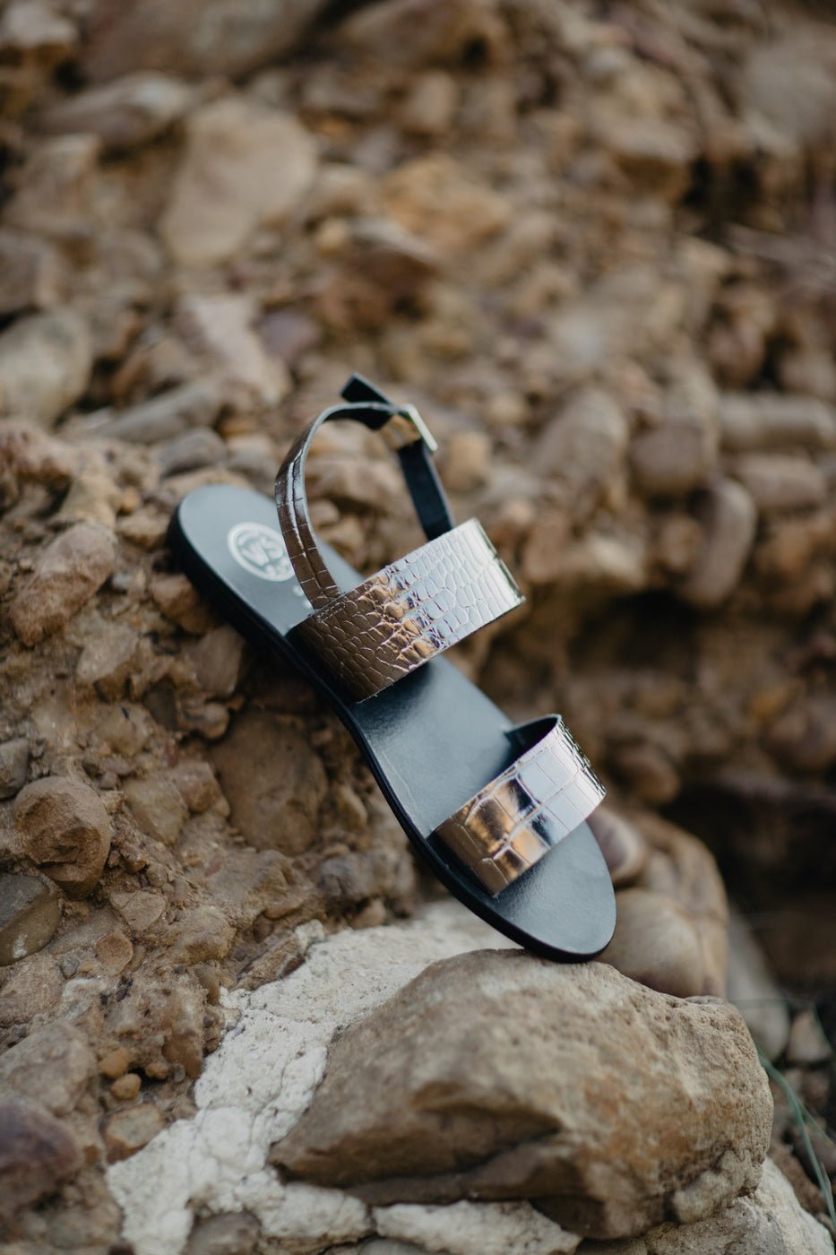 White Sun - Sandalias Diletta - Croco Pewter - Mujer