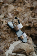 White Sun - Sandalias Diletta - Croco Pewter - Mujer