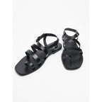 White Sun - Sandales Ahoura - Black Buff - Noir