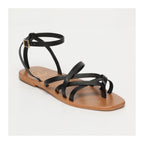 White Sun - Sandales Amelia - Black Sheep Nappa - Black