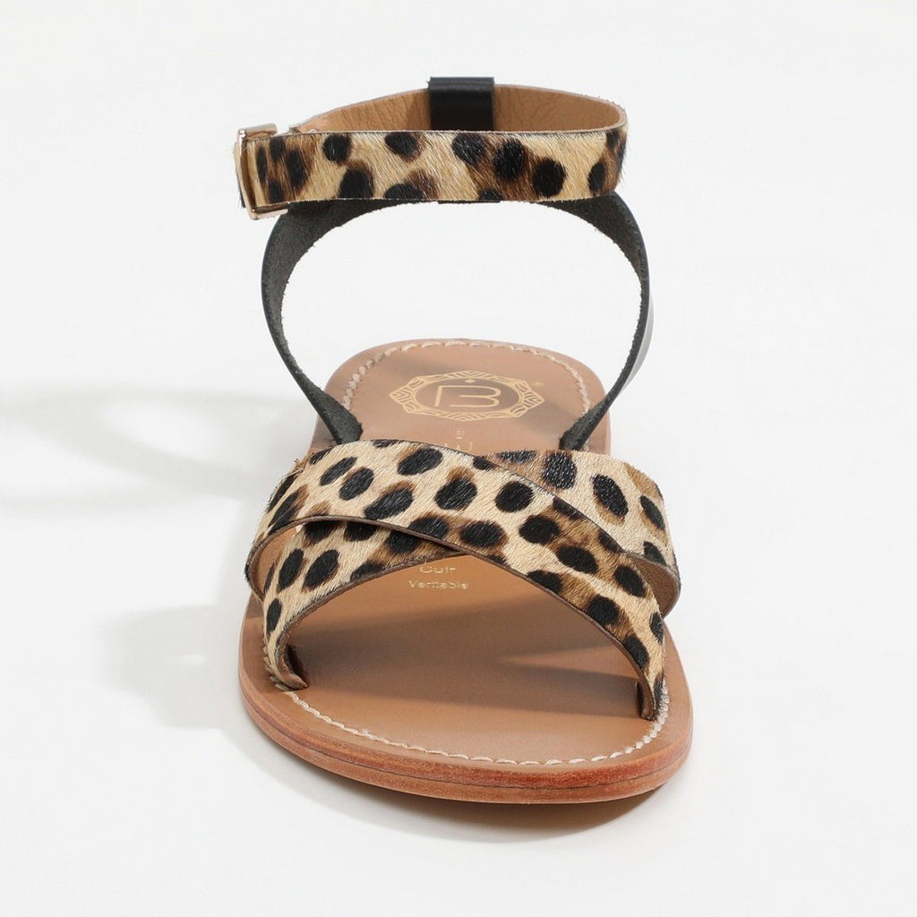 Les Bagatelles - Brione Sandals - Black and Leopard