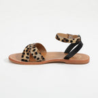 Les Bagatelles - Brione Sandals - Black and Leopard