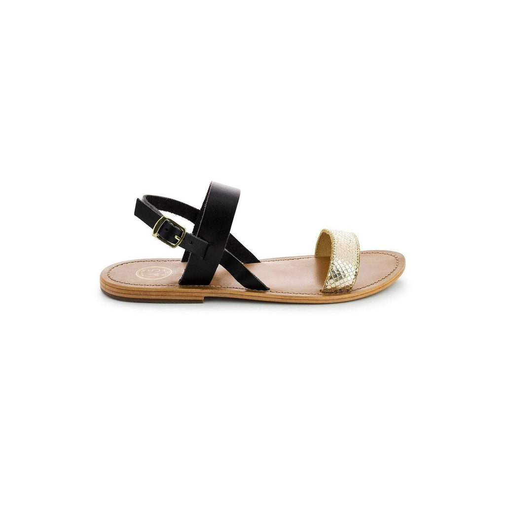 White Sun - Sandales Essentielles Bursa - Noir Or
