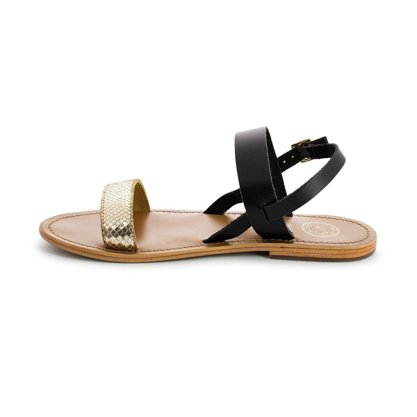 White Sun - Sandales Essentielles Bursa - Noir Or