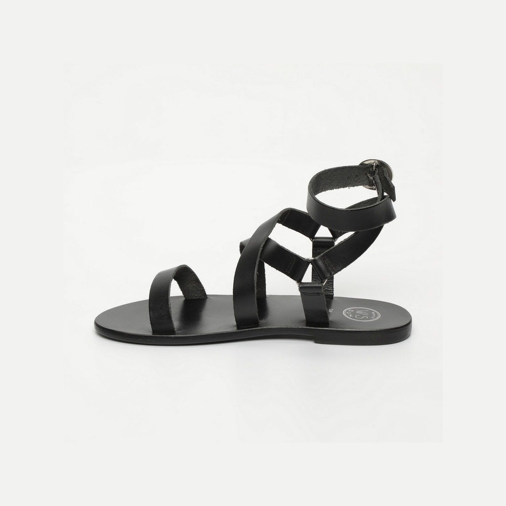 White Sun - Sandales Charel - Black Buff - Black