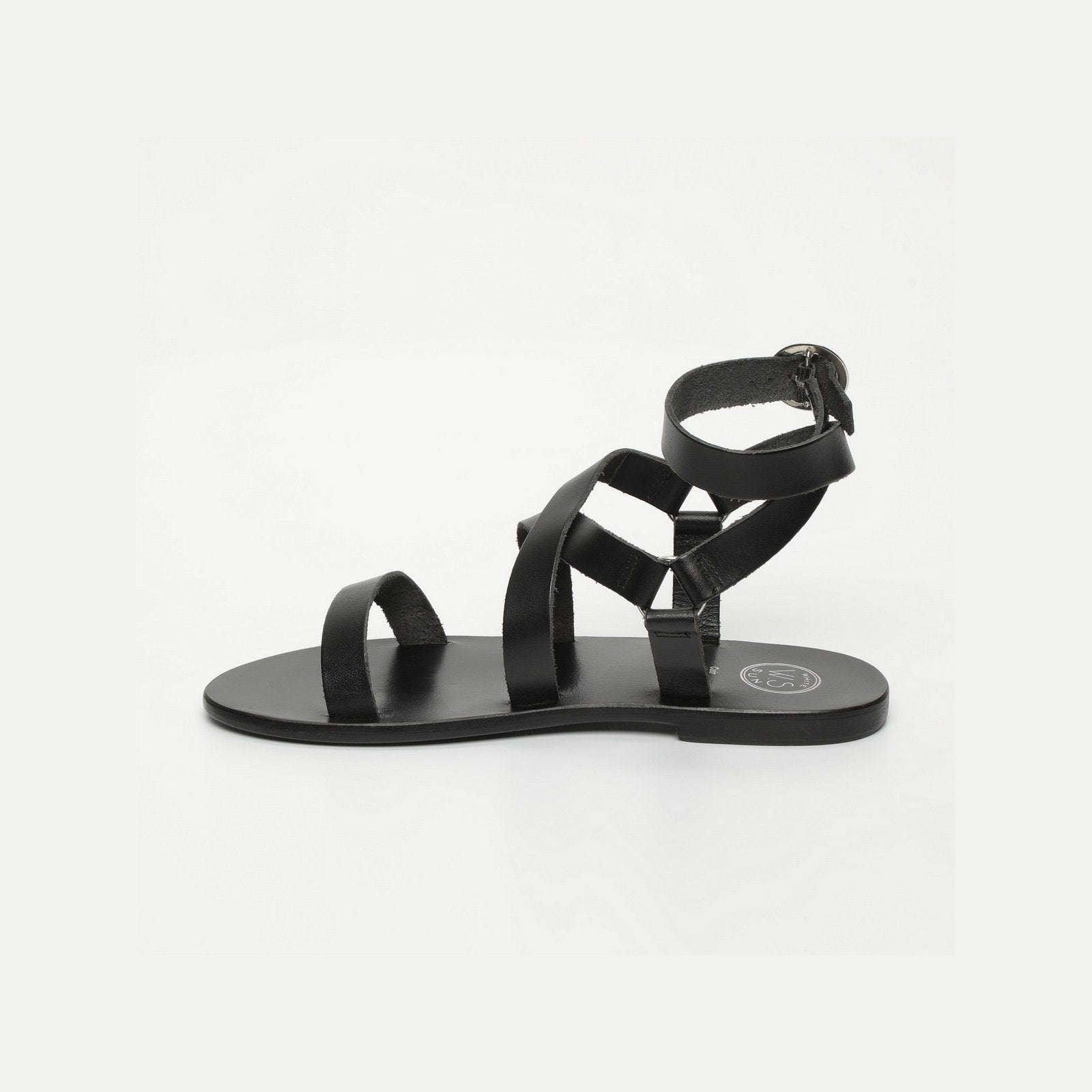 White Sun - Sandales Charel - Black Buff - Black