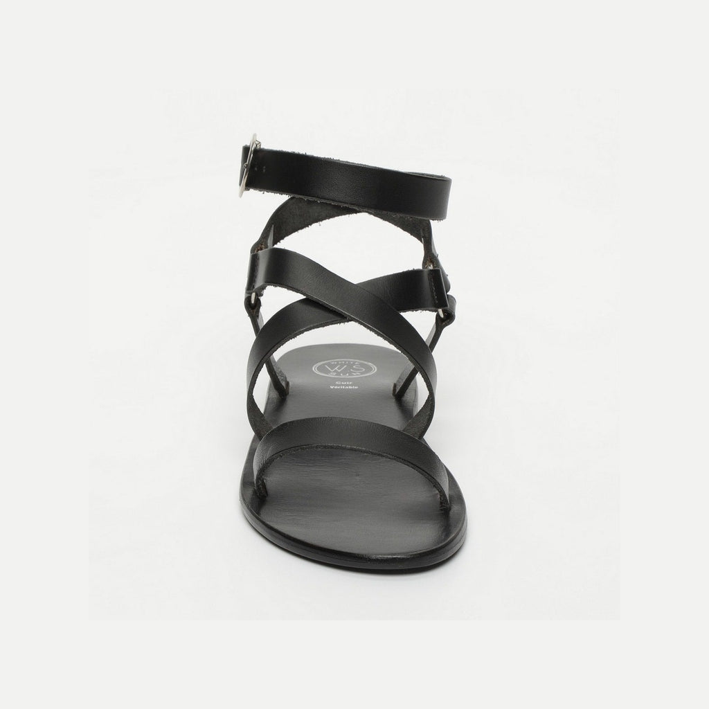 White Sun - Sandales Charel - Black Buff - Black