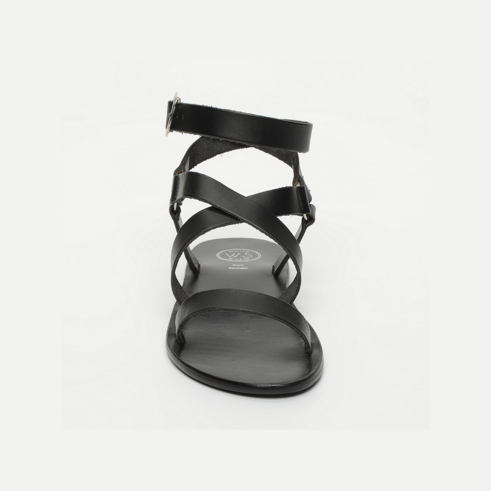 White Sun - Sandales Charel - Black Buff - Black